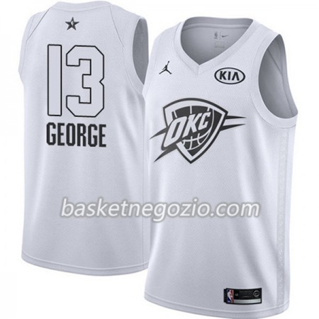 Canotte Uomo Oklahoma City Thunder Paul George 13 2018 All Star Jordan Brand Bianco Swingman